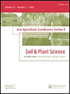 ACTA AGRICULTURAE SCANDINAVICA SECTION B-SOIL AND PLANT SCIENCE