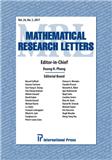 MATHEMATICAL RESEARCH LETTERS