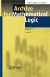 ARCHIVE FOR MATHEMATICAL LOGIC